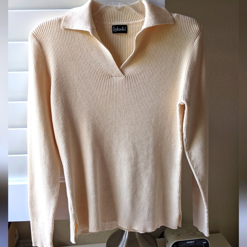 🌡️RAFAELLA KNIT COLLAR  V-NECK SWEATER